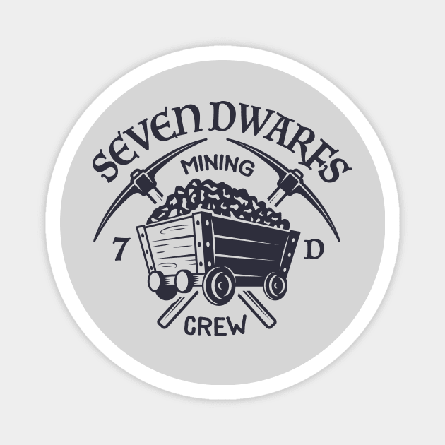 Seven Dwarfs Mining Crew Magnet by TheDIS